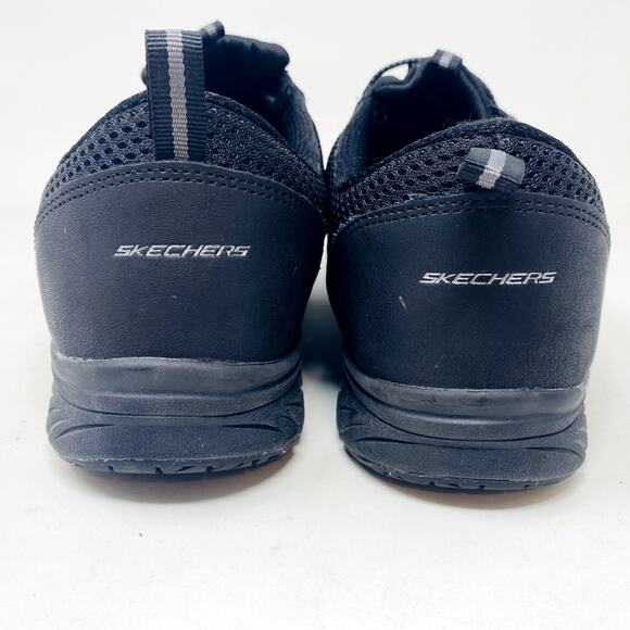 Skechers No Slip Work Sneaker Shoe Black Athletic - 11 - Picture 4 of 7